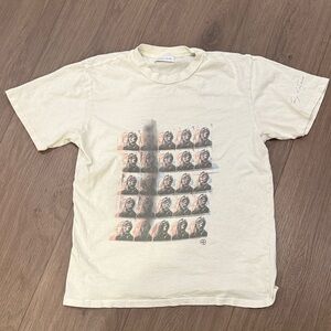 Anine Bing Off-White Graphic Short Sleeve Tee